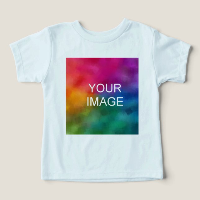 Camiseta Adicionar a Foto de Upload de Texto ao Toddler Ice (Design frontal)