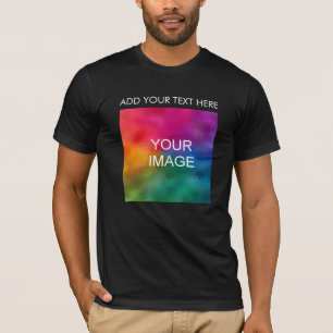 Camiseta Adicionar a sua imagem de texto Foto de dupla face