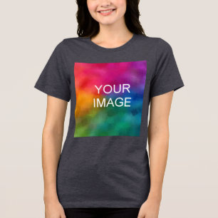 Camiseta Adicionar Carregar Sua Própria Cinza Escura Sólida