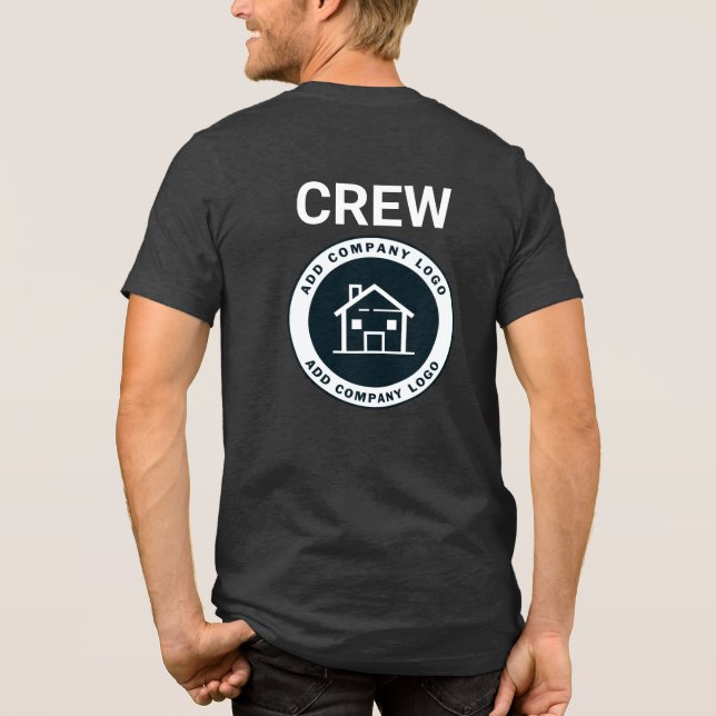 Camiseta Adicionar empresa de agente imobiliário de logotip (Verso)