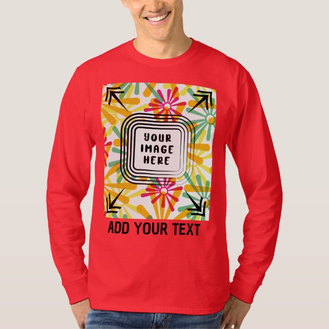 Camiseta Adicionar Foto Personalizada e Texto Personalizáve (Frente)