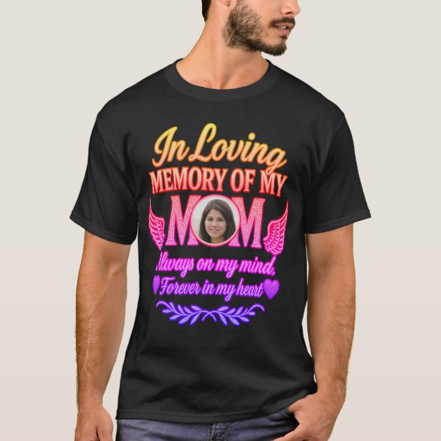 Camiseta Adicionar memória fotográfica da mãe (Frente)