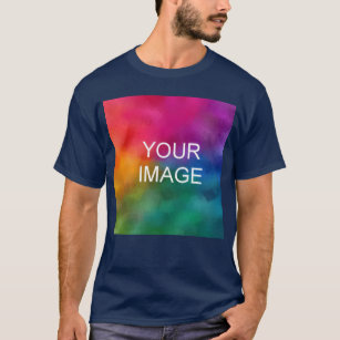 Camiseta Adicionar Modelo de Foto com Imagem Básica Dupla F