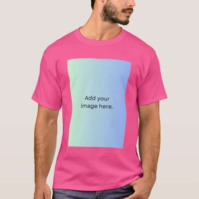 Camiseta Adicionar Modelo de Foto com Imagem Básica Dupla F (Frente)