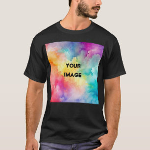 Camiseta Adicionar Modelo de Foto de Imagem Lado Básico