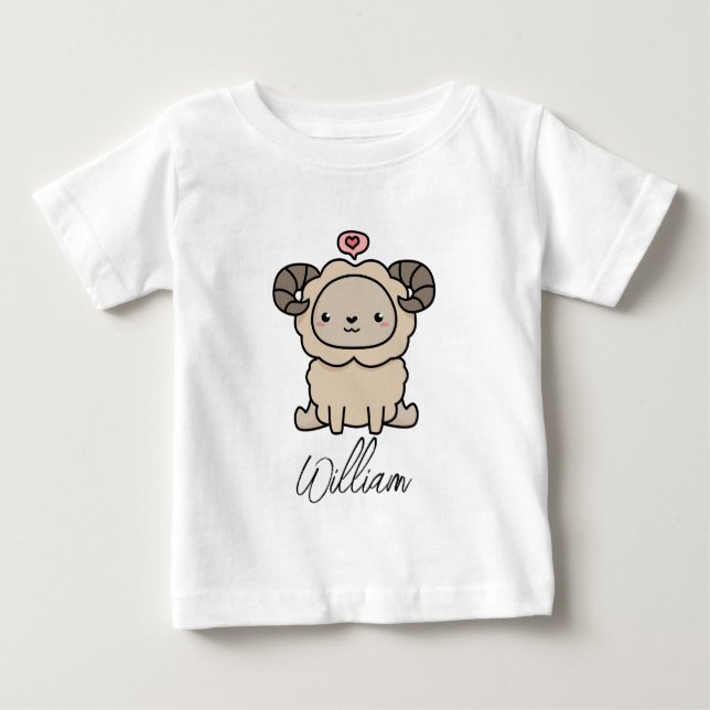 Camiseta Adicionar Nome à Ovelha - Presente para amante de  (Frente)