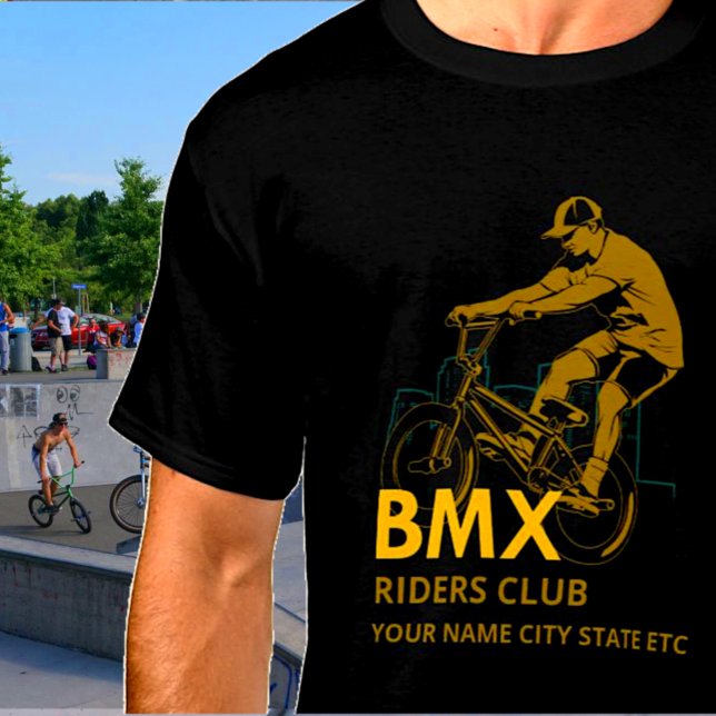 Camiseta Adicionar Nome Alterar Texto BMX Riders Club Urban (Criador carregado)