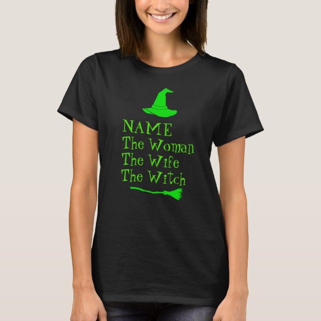 Camiseta Adicionar Nome Alterar Texto Mulher Esposa Esposa  (Frente)