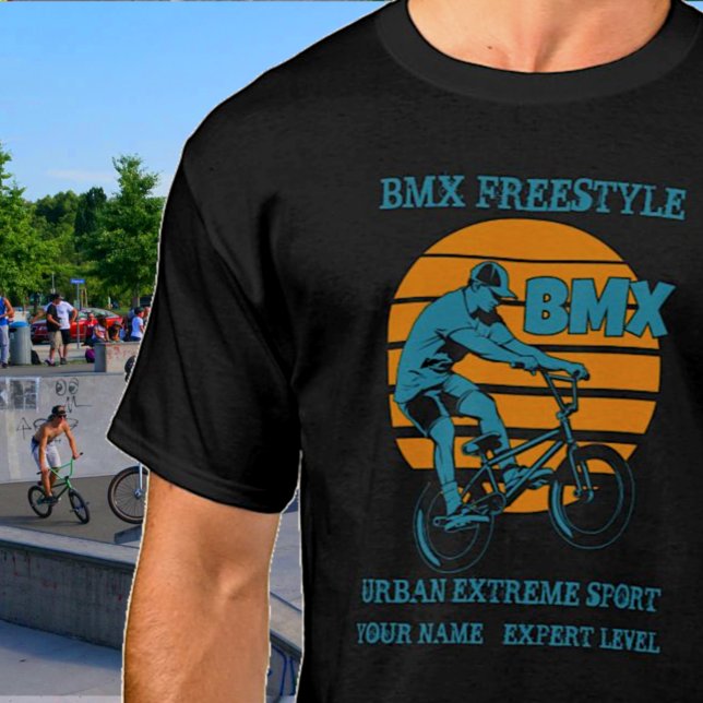 Camiseta Adicionar Nome Alterar Todo Texto BMX Estilo Livre (Criador carregado)