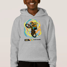 Camiseta Adicionar Nome BMX Bike Rider Torna os Swirls Esti