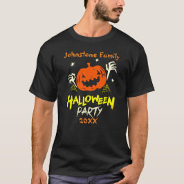 Camiseta Adicionar Nome da Família Ano Festa Halloween Edit