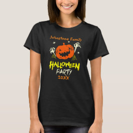 Camiseta Adicionar Nome da Família Ano Festa Halloween Edit