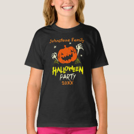 Camiseta Adicionar Nome da Família Ano Festa Halloween Edit