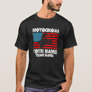 Camiseta Adicionar nome do grupo etc. MOTOCROSS Rider Indic