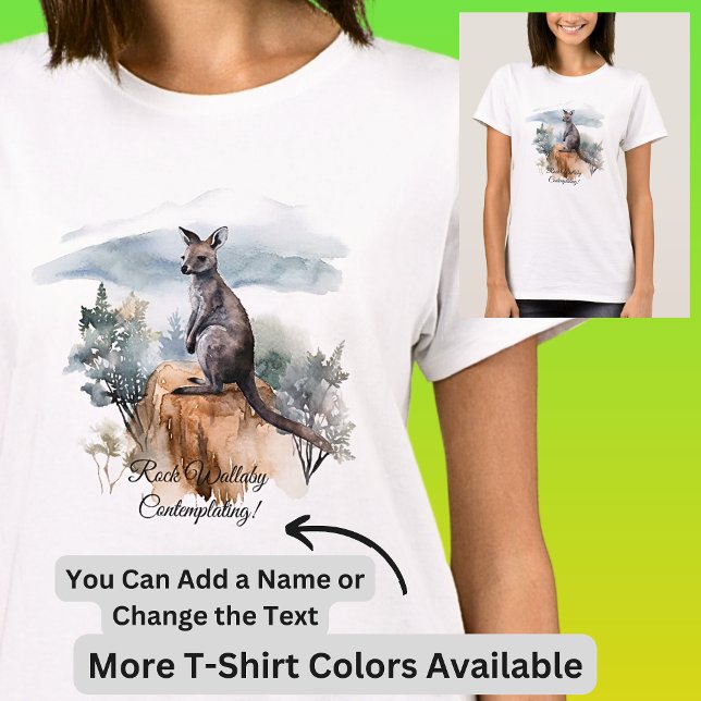 Camiseta Adicionar Nome Editar Texto - Rock Wallaby Waterco (Criador carregado)
