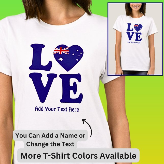 Camiseta Adicionar Nome Editar Texto - Sinalizador Blue Lov (Criador carregado)
