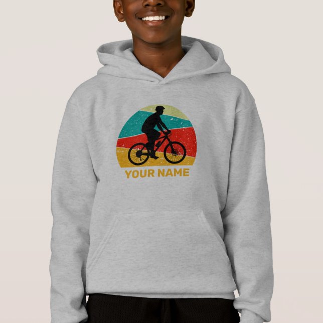 Camiseta Adicionar Nome ou Outro Texto Moderno Bicicleta Su (Frente)