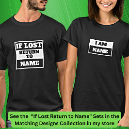 Camiseta Adicionar Nome - Se Perder Retorno - Conjunto Corr
