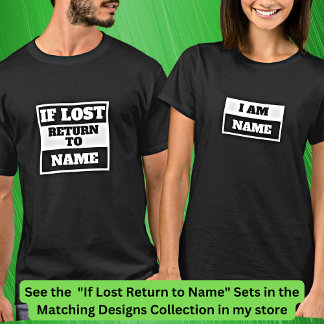 Camiseta Adicionar Nome - Se Perder Retorno - Conjunto Corr