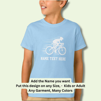 Camiseta Adicionar Nome / Texto Bicicleta Velocidade do Cav