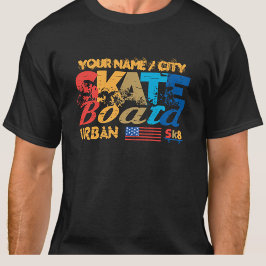 Camiseta Adicionar Nome Texto Cidade Painel Urbano SK8 Dist