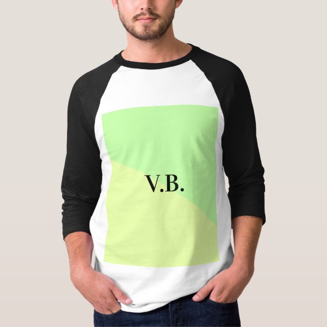 Camiseta Adicionar nome texto monograma cor sólida simples  (Frente)