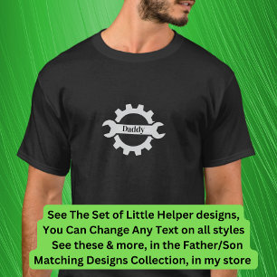 Camiseta Adicionar Nomes à Mamãe de Pai à Wrench Gear Works