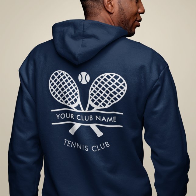 Camiseta Adicionar o nome do clube Ícones Tênis Marinho Azu (Navy blue lawn tennis club custom hoodie)