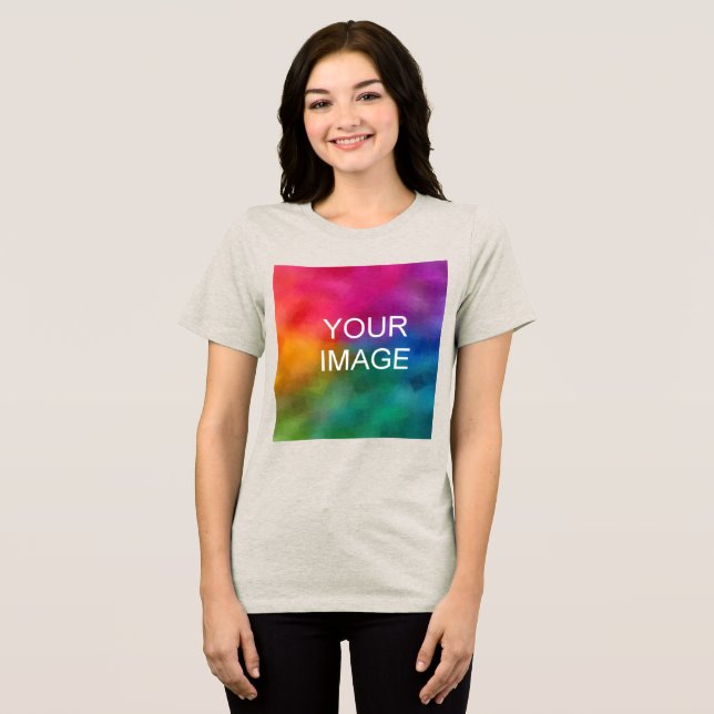Camiseta Adicionar Personalizado Carregar Sua Própria Mulhe (Frente Completa)