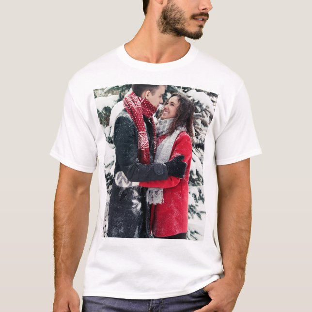 Camiseta Adicionar Sua Própria Foto Personalizada (Frente)