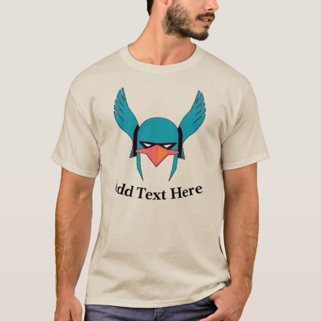 Camiseta Adicionar Texto ao Homem de Bico (Frente)