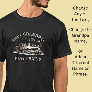 Camiseta Adicionar Texto De Nome - Vovô Legal Adoro Jogar C