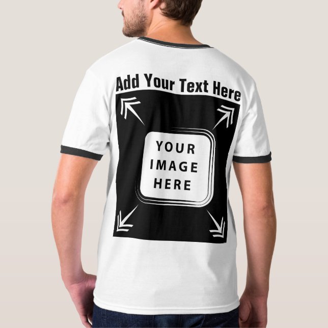 Camiseta Adicionar Texto Fotográfico Modelo frente verso pe (Verso)