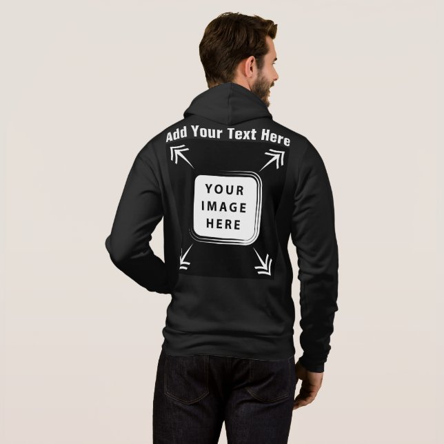 Camiseta Adicionar Texto Fotográfico Modelo frente verso pe (Parte Traseira Completa)