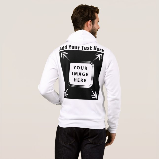 Camiseta Adicionar Texto Fotográfico Modelo frente verso pe (Parte Traseira Completa)