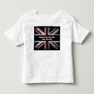 Camiseta Adicionar texto na Almofada da bandeira inglesa