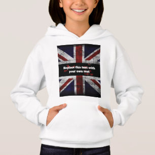 Camiseta Adicionar texto na Almofada da bandeira inglesa