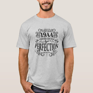 Camiseta Adicionar Vintage Limited Edition de Ano Perfeiç