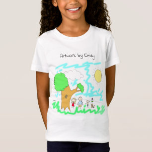 Camiseta Adicione a Trabalho de arte do seu Filho a isto