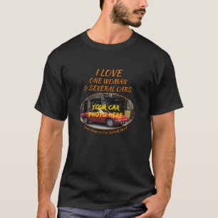 Camiseta Adicione Nome, Sua Foto Do Carro, Texto, Eu Amo Mu