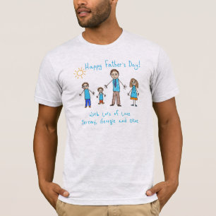 Camiseta Adicione o Dia de os pais de Trabalho de arte do s