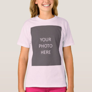 Camiseta Adicione o logotipo de foto da sua imagem a rosa p