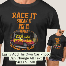 Camiseta Adicione O Nome Do Texto Da Foto Do Carro, Race Br