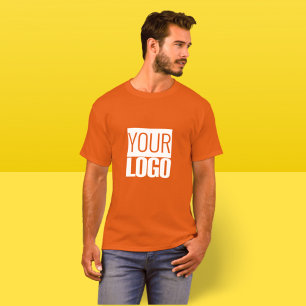 Camiseta adicione o seu logótipo Texas laranja -