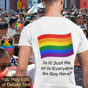 Camiseta Adicione o seu texto Sinalizador Orgulho gay LGBT 