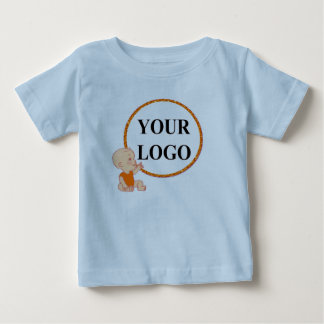 Camiseta ADICIONE SEU LOGO AQUI Para Crianças Bebê Menino 1