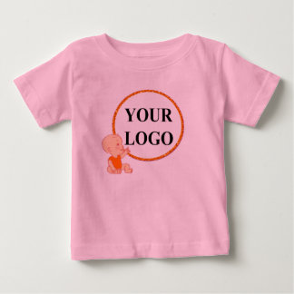Camiseta ADICIONE SEU LOGO AQUI Para Crianças Menina Bebê 1