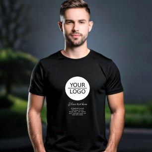 Camiseta Adicione seu logotipo de promoção de texto persona