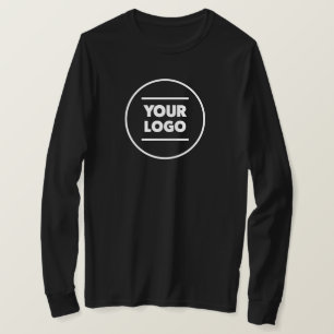Camiseta Adicione seu logotipo (preto e branco)