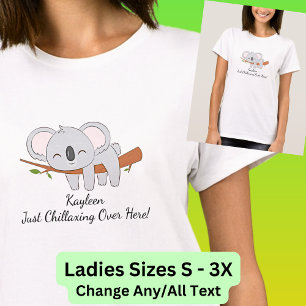 Camiseta Adicione Seu Nome De Texto, Koala - Refrescando Aq